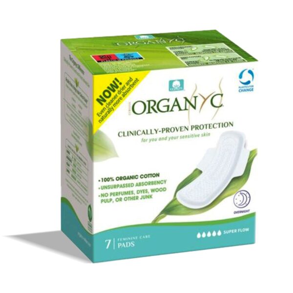 Compresas Alas Noche Extra Organyc 7 ud.