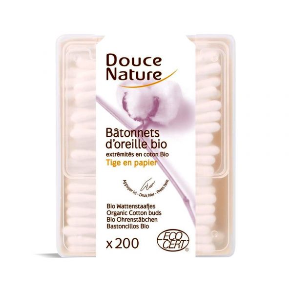 Bastoncillos de Algodón Bio 200 uds. Douce Nature