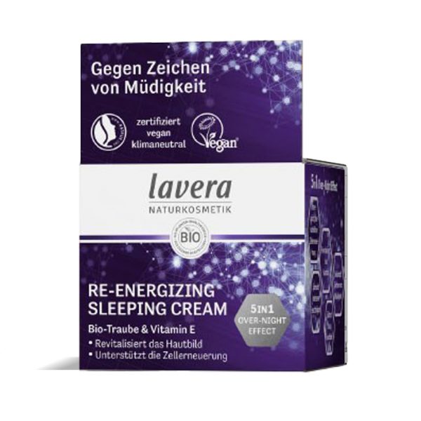 Crema Sleeping Reparadora uva Bio y Vit. E 50 ml. Lavera