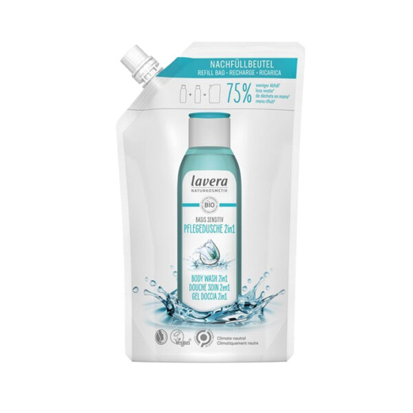 Recarga Gel ducha & champú 2 en 1 Basis Sensitiv 500 ml. Lavera