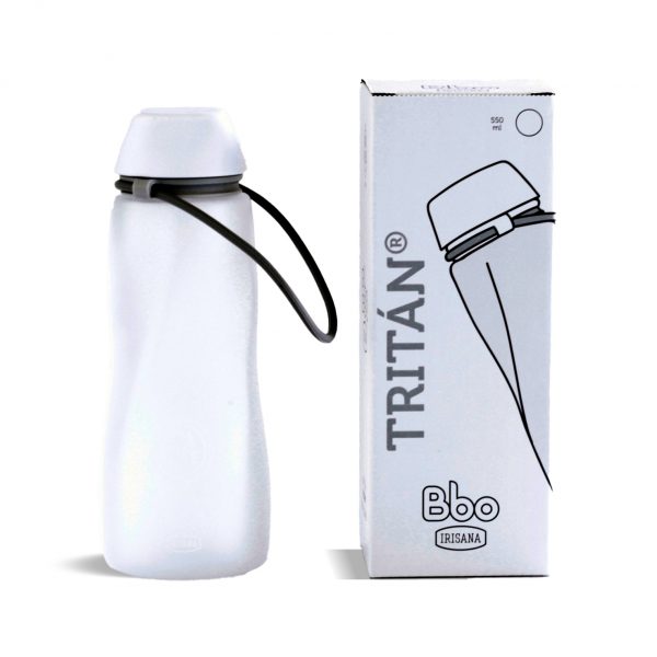 Botella de Tritán BBO Blanca 550 ml. Irisana