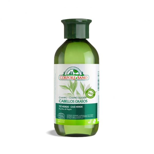 Champú Cabellos Grasos Te Verde Bio Vegan 300 ml. Corpore Sano